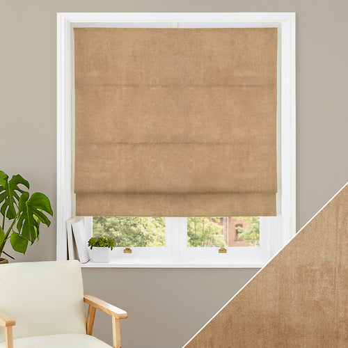Plain Beige M2M - Heritage Biscuit Made to Measure Roman Blinds furn.