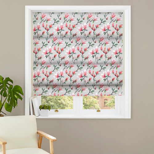 Floral Pink M2M - Magnolia Blush Made to Measure Roman Blinds Evans Lichfield