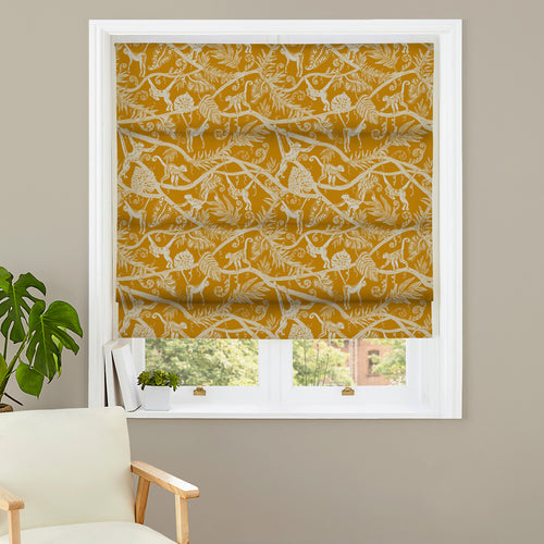 Jungle Gold M2M - Monkey Forest Gold Made to Measure Roman Blinds furn.