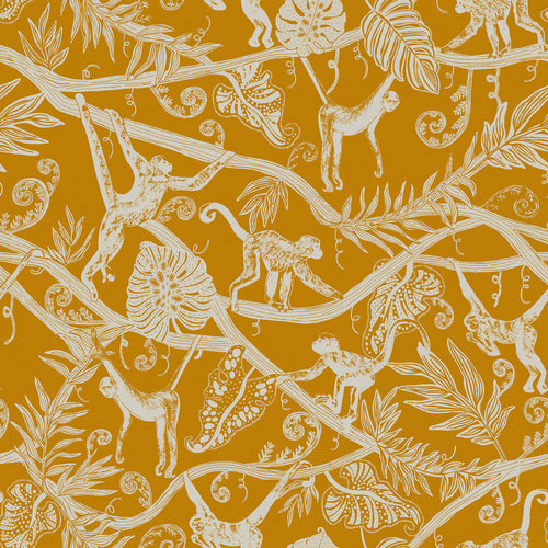 Jungle Gold M2M - Monkey Forest Gold Made to Measure Roman Blinds furn.
