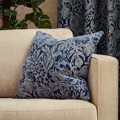 Floral Blue Cushions - Bali  Cushion Cover Midnight Wylder