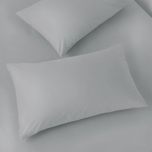 Plain Grey Bedding - Bamboo 200 Thread Count Pillowcase Light Dove Grey Paoletti