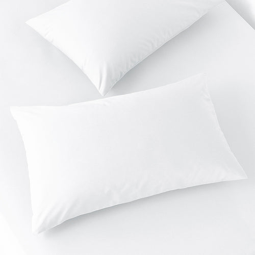 Plain White Bedding - Bamboo 200 Thread Count Pillowcase White Paoletti