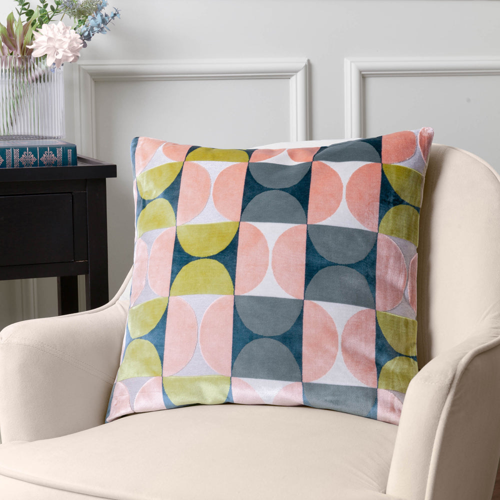 Pink geometric cushions best sale