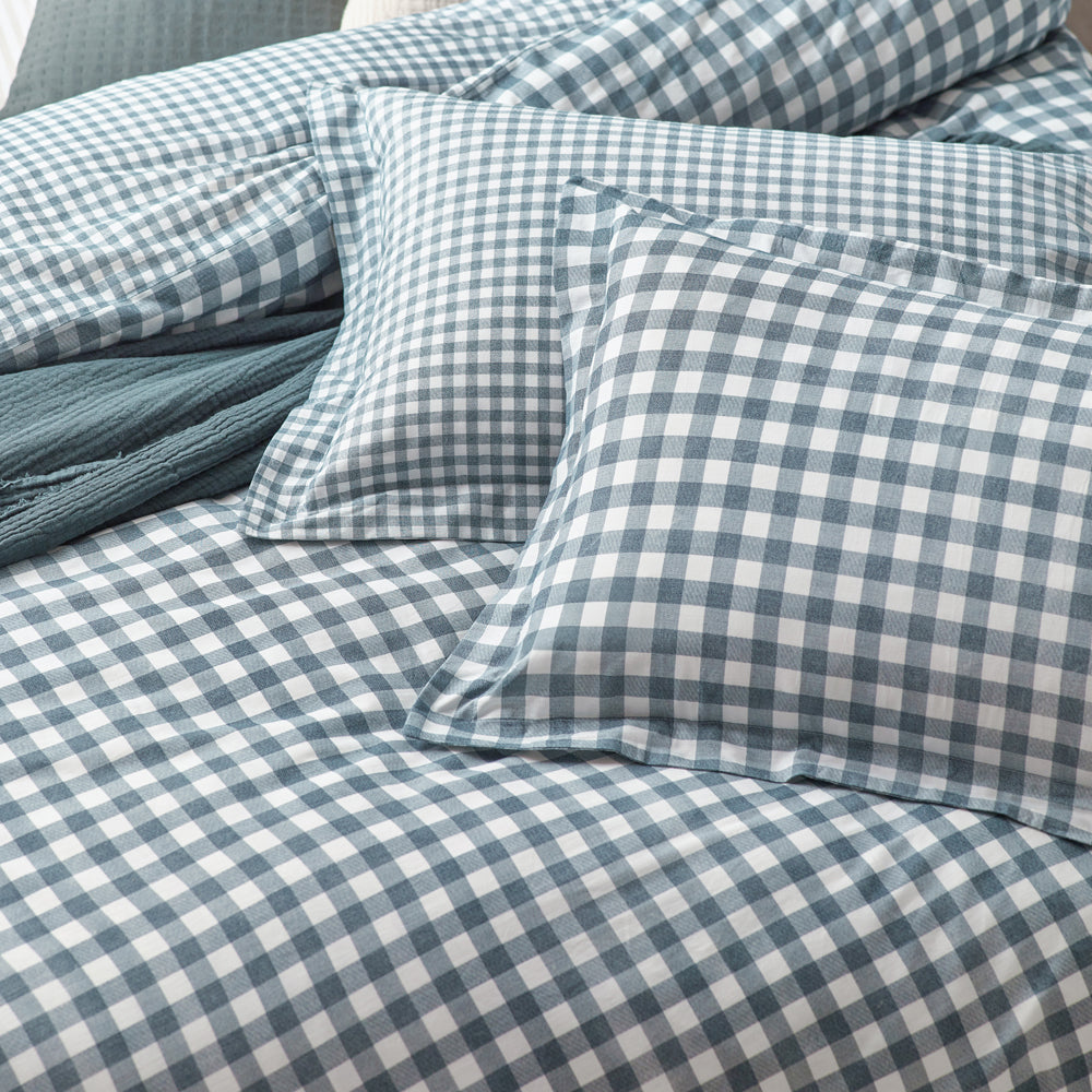 Barton Gingham Check Duvet Cover Set Navy