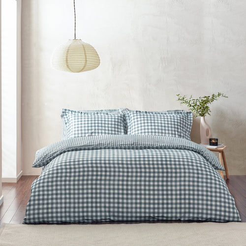 Check Blue Bedding - Barton Check Reversible Duvet Cover Set Navy Yard