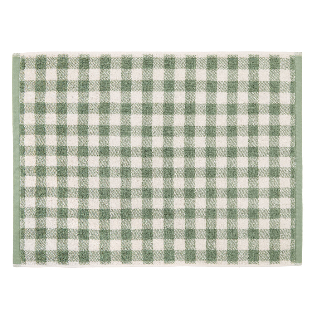 Barton Gingham Check Bath Mat Forest