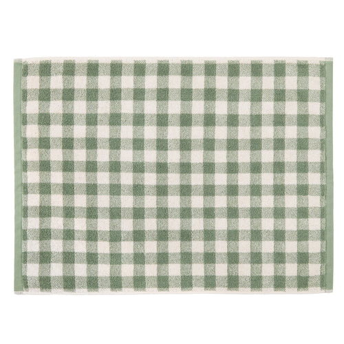 Barton Gingham Check Bath Mat Forest