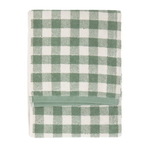 Barton Gingham Check Towels Forest