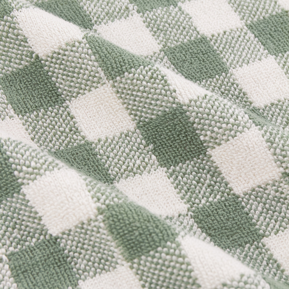 Barton Gingham Check Towels Forest