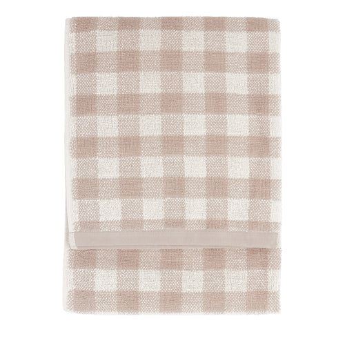 Barton Gingham Check Towels Natural