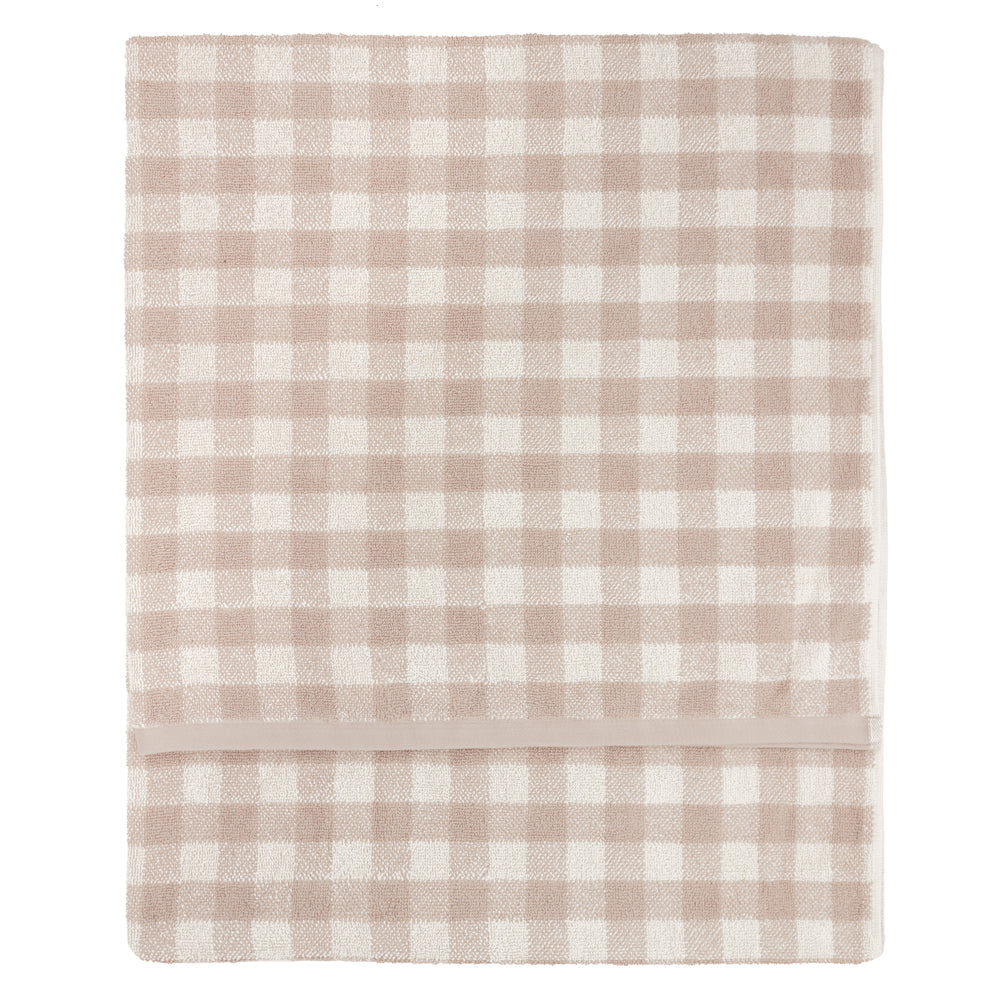 Barton Gingham Check Towels Natural