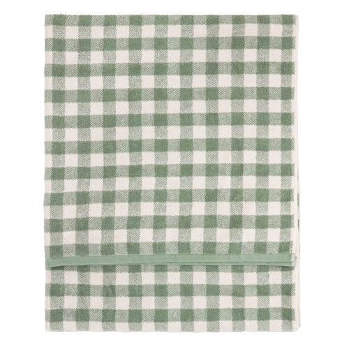 Barton Gingham Check Towels Forest