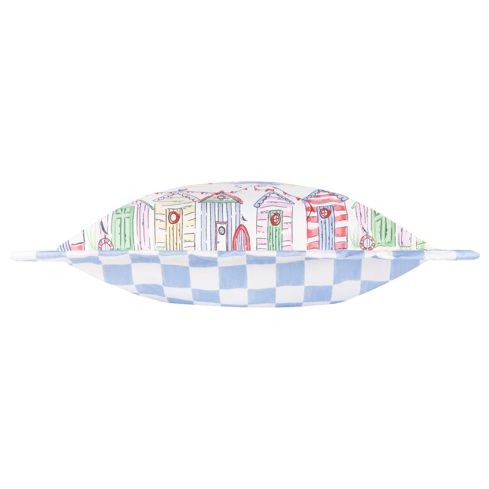 Beach Huts Square Outdoor Cushion Multicolour