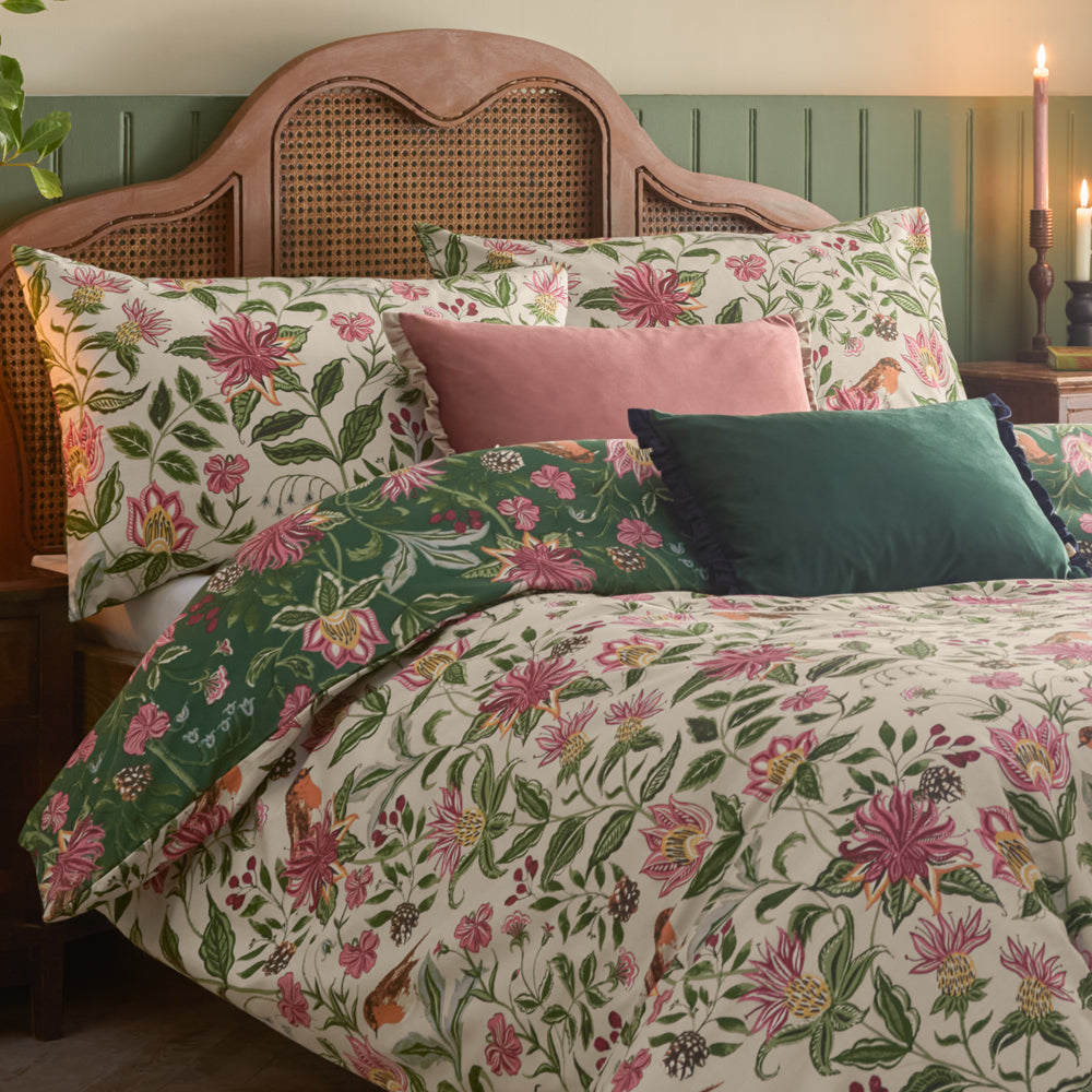 Beatrice Reversible Floral Duvet Cover Set Multicolour