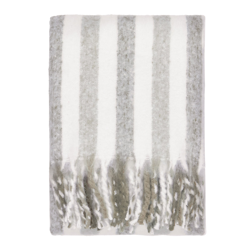 Beechwood Woven Stripe Throw Heath