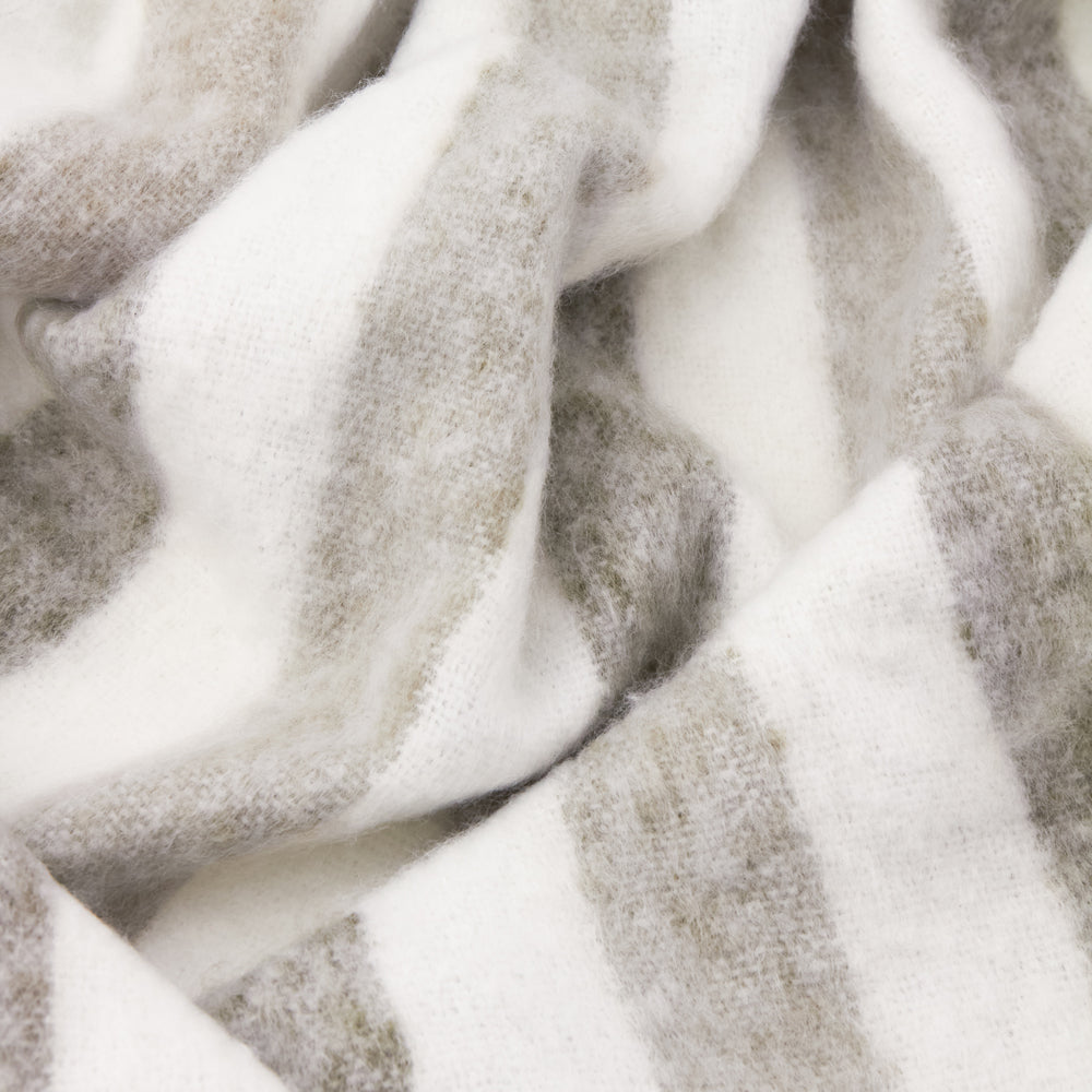 Beechwood Woven Stripe Throw Heath