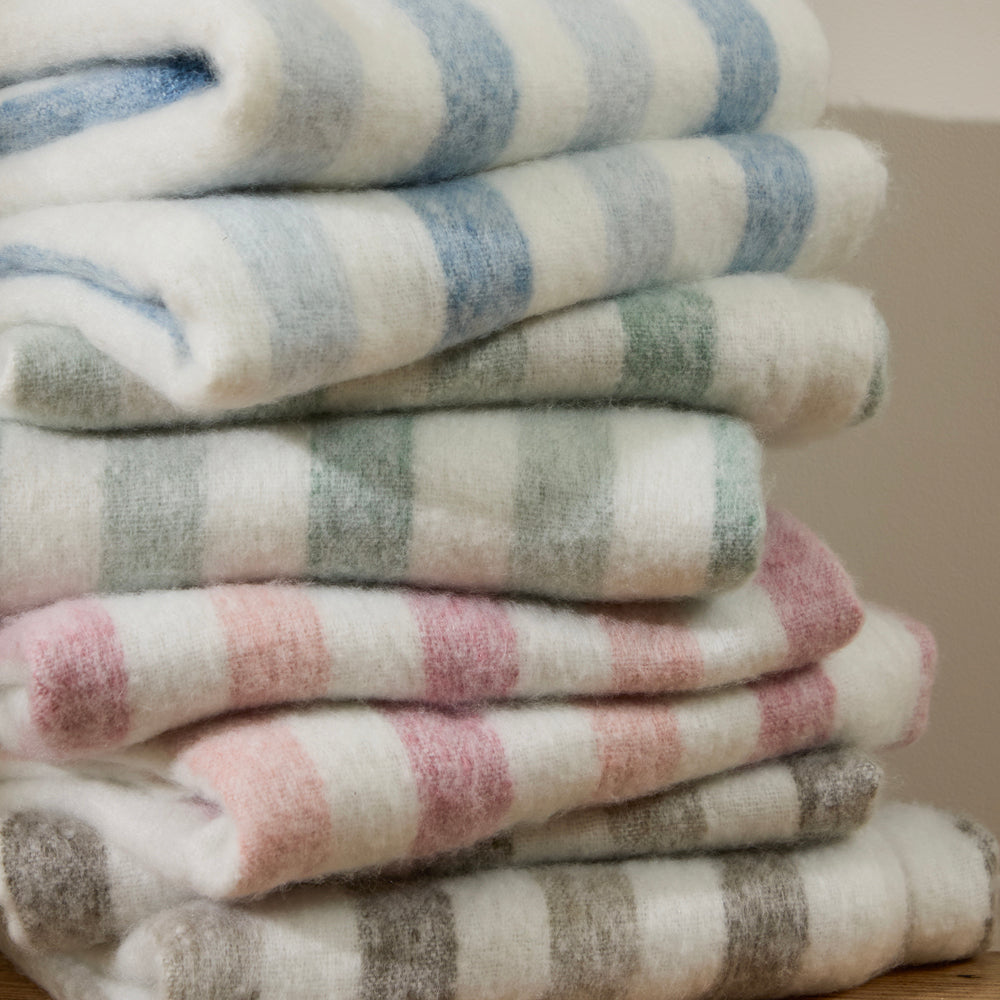 Beechwood Woven Stripe Throw Heath