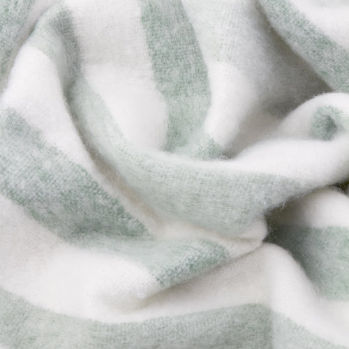 Beechwood Woven Stripe Throw Moorland Green