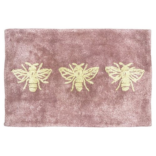 Animal Pink Bathroom - Bee Deco  Bath Mat Blush furn.