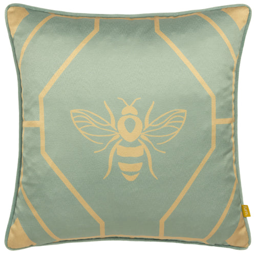 Geometric Green Cushions - Bee Deco Geometric Cushion Cover Eau de Nil furn.
