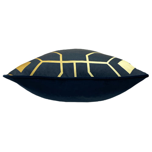 Geometric Blue Cushions - Bee Deco Geometric Cushion Cover Navy furn.