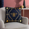furn. Bee Deco Geometric Cushion Cover in Navy