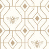furn. Bee Deco Geometric Duvet Cover Set in Champagne