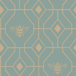 furn. Bee Deco Geometric Duvet Cover Set in Eau de Nil