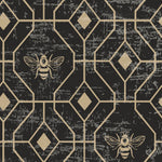 furn. Bee Deco Charcoal Geometric Fabric Sample in Default