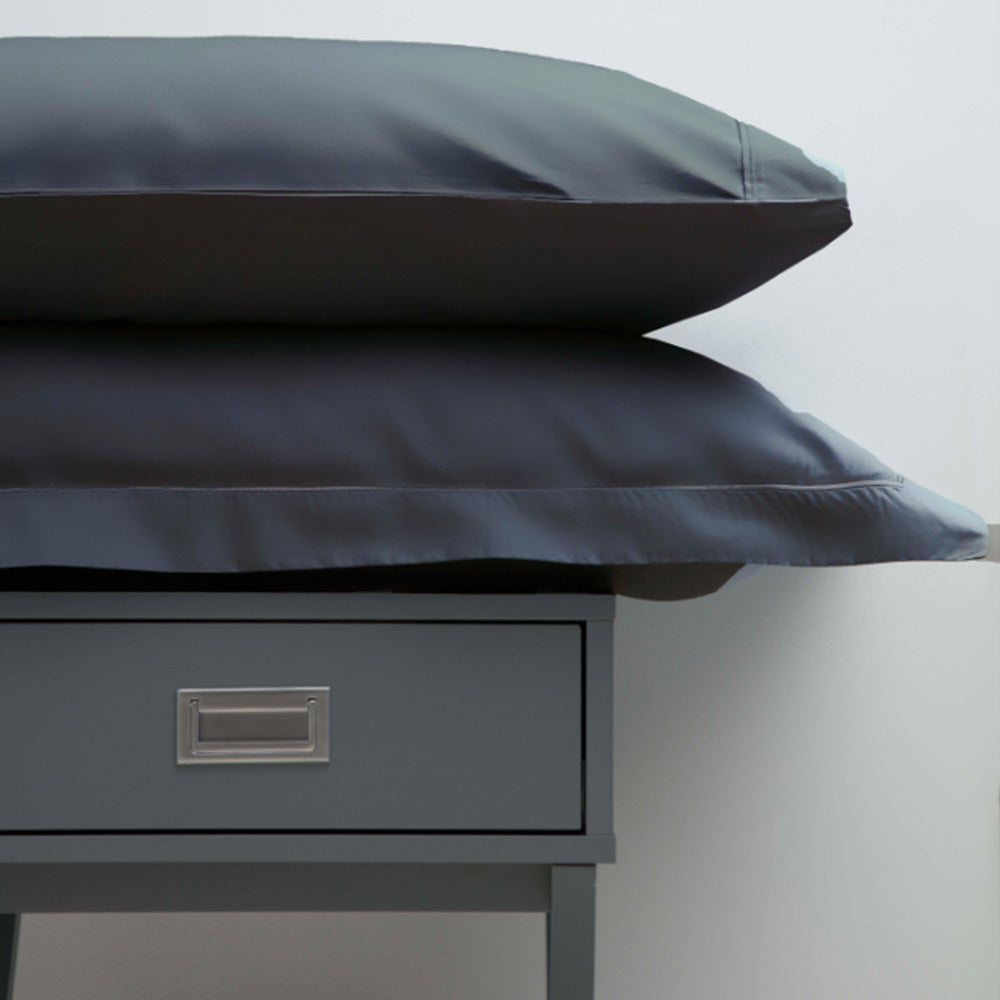  Grey Bedding - 200 Thread Count Egyptian 100% Cotton Pillowcase Slate miah.