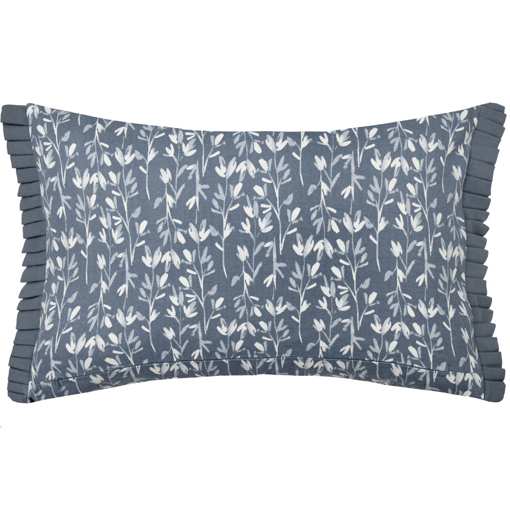 Belle Cotton Cushion French Blue