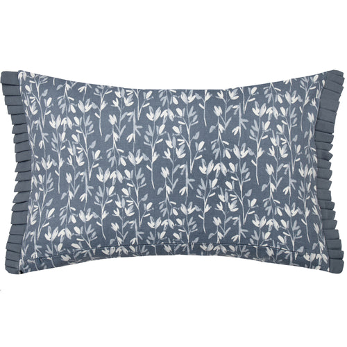 Floral Blue Cushions - Belle Cotton  Cushion Cover French Blue Wylder