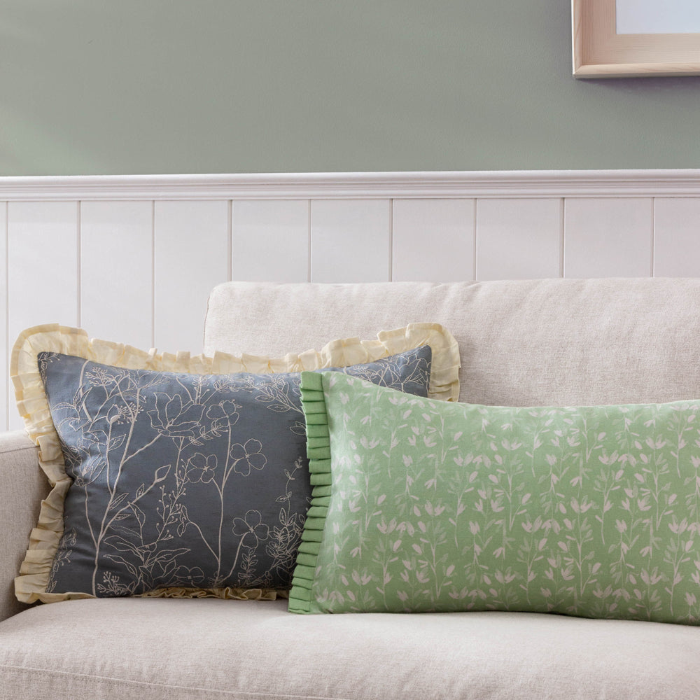Belle Cotton Cushion Sage