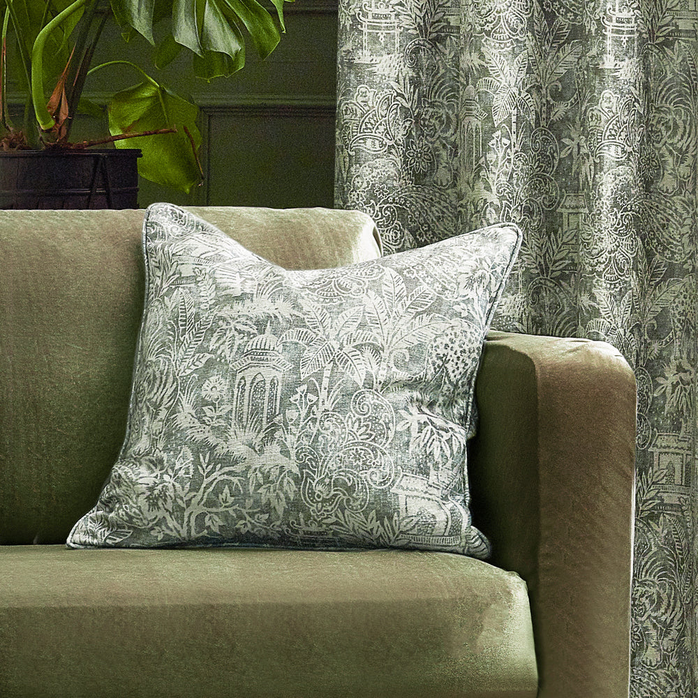 Bengal Green Cushion Cover Sage Cushions Wylder –