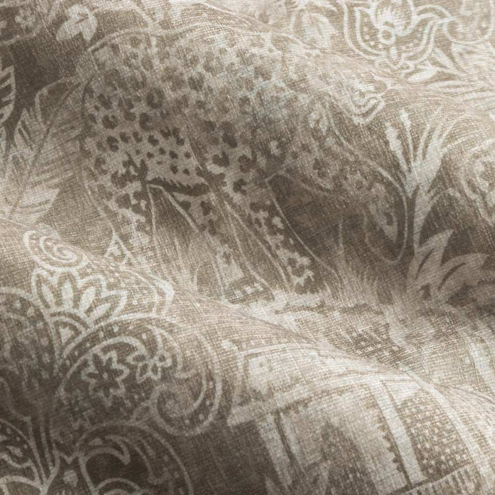 Bengal Fully Lined Chenille Eyelet Curtains Linen