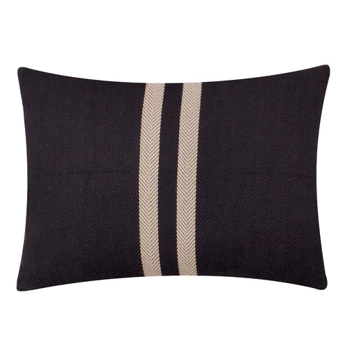 Striped Black Cushions - Benton Cotton Cushion Cover Black Yard