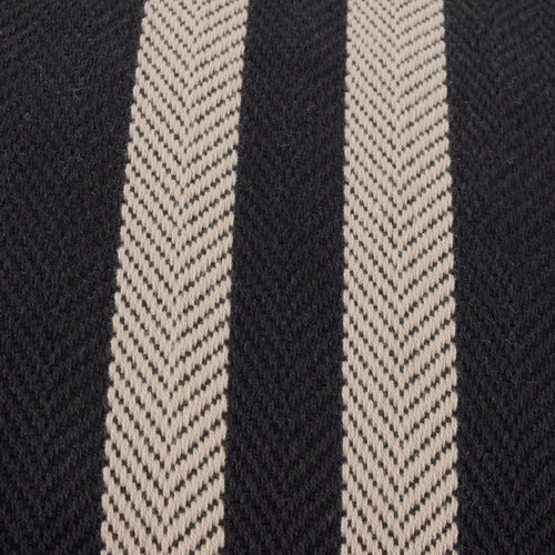 Striped Black Cushions - Benton Cotton Cushion Cover Black Yard