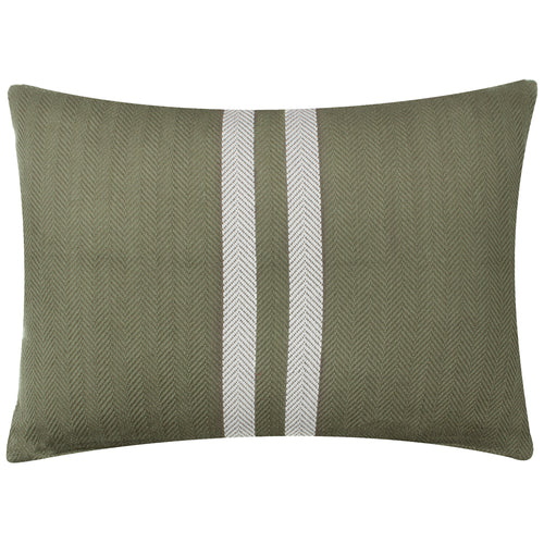 Striped Green Cushions - Benton Cotton Cushion Cover Khaki Yard