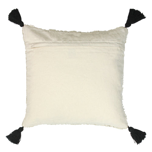 Geometric Beige Cushions - Berbera Geometric Tufted  Cushion Cover Natural/Black furn.