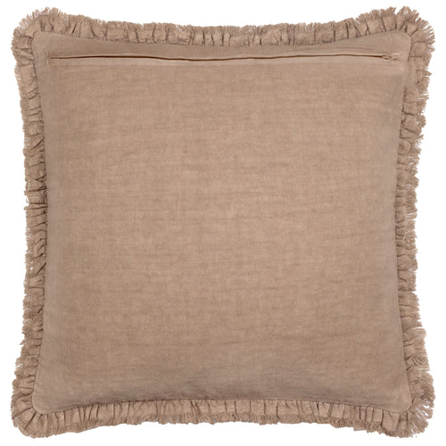 Bertie Washed Cotton Velvet Cushion Chocolate