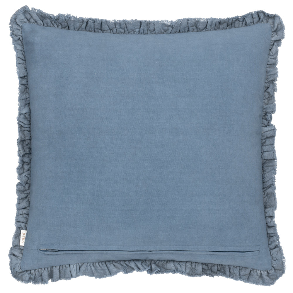 Bertie Washed Cotton Velvet Cushion Ink