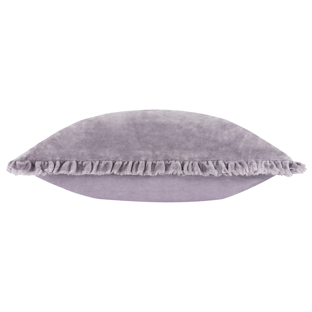 Bertie Washed Cotton Velvet Cushion Mauve