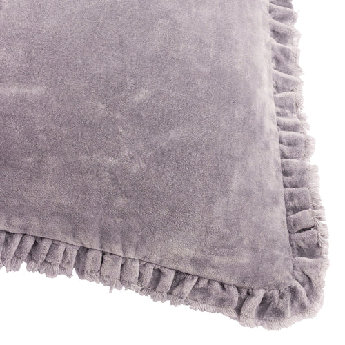 Bertie Washed Cotton Velvet Cushion Mauve