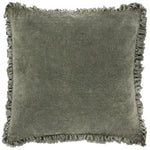Yard Bertie Washed Cotton Velvet Cushion Cover in Moss