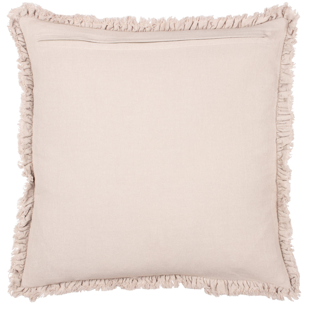 Bertie Washed Cotton Velvet Cushion Natural