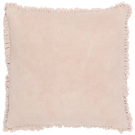 Yard Bertie Washed Cotton Velvet Cushion Cover in Natural