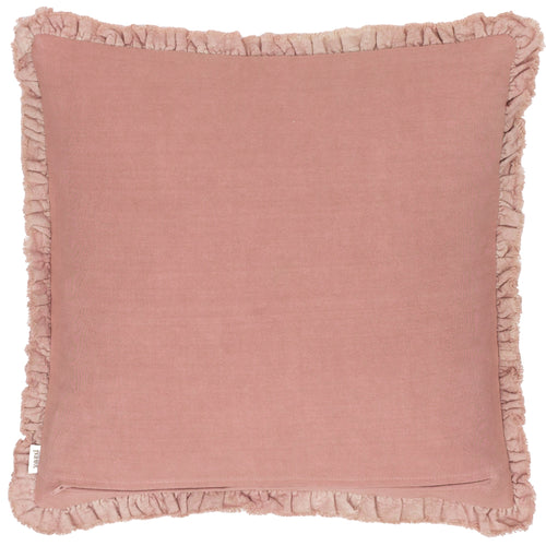 Plain Pink Cushions - Bertie Washed Cotton Velvet Cushion Cover Rosewood Yard