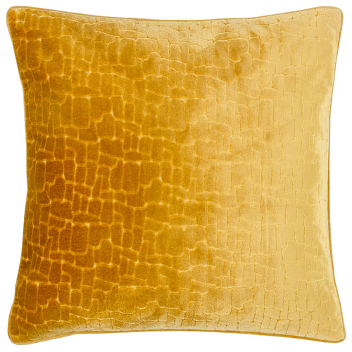 Abstract Yellow Cushions - Bloomsbury Velvet Cushion Cover Mustard Paoletti