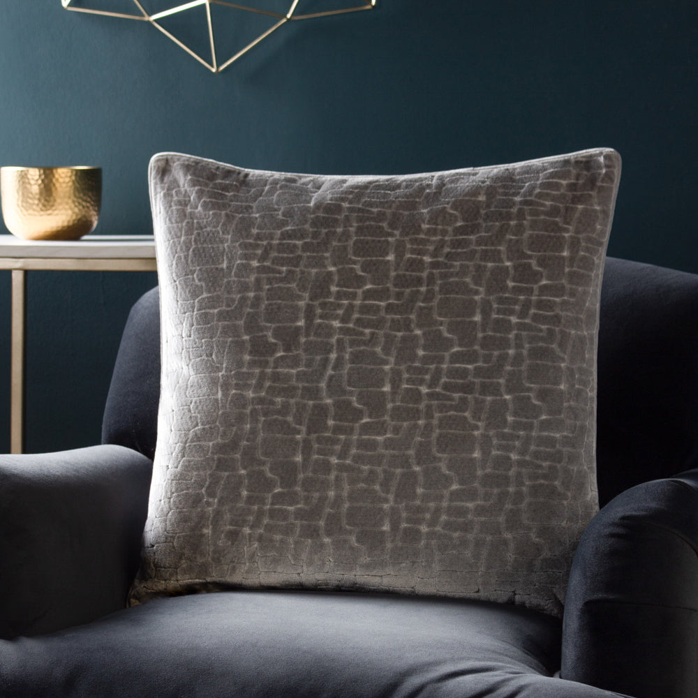 Silver grey velvet outlet cushions